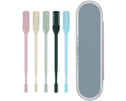 KARZO - Neushaartrimmer, 2-in-1 Neushaar Knipper, Verbeterd Dubbelzijdig Neushaar Mes, 360° Draaibare Neushaar Verwijderaar, Draagbaar Haarverwijderingsgereedschap, Neushaartrimmer (Verpakking van 5)