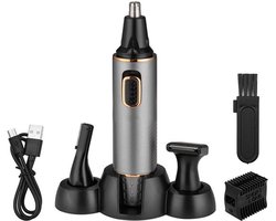 KARZO - Neushaartrimmer voor mannen, oplaadbare professionele neustrimmer, IPX7 waterdichte dubbelzijdige messen, stille motor, pijnloos neusscheerapparaat voor heren