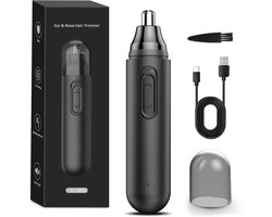 longziming -Neus- en Oorhaartrimmer voor Mannen – Professionele Pijnloze Neushaar- en Oorhaartrimmer – Waterdicht IPX7 – USB Oplaadbaar – Ergonomisch en Stil – Voor Neus, Oor, Wenkbrauwen en Baard