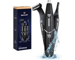 Mancraft Neustrimmer Superior- Neushaartrimmer mannen - Oortrimmer - Met Wenkbrauw en Lichaamstrimmer - Waterdicht - Oplaadbaar