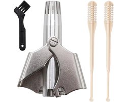 Manuele neus- en oortrimmer 4 stuks met reinigingsborstel voor heren en dames