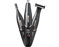 Mellian 3-in-1 Neustrimmer - Oortrimmer & Wenkbrauwtrimmer - Shaver - SafetyTrim Neustrimmer Mannen