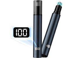 Mmgoqqt 1 Stuks - Neushaartrimmer Elektrische Neustrimmer - Sterrenhemel Blauw - Digitaal Display Oplaadbaar