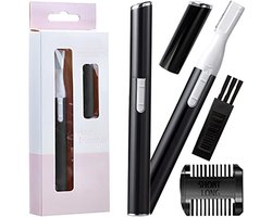Multifunctionele Oogbrauw- en Neushaartrimmer met 2 Opzetstukken