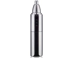 Neus en Oor Trimmer - Gezichtshaar Trimmer - Ongewenst Haar Verwijderen - Dual-Edge Roterende Messen - 13.3 cm - Zwart