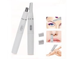 Neushaartrimmer, 2-in-1 professionele precisietrimmer voor wenkbrauwen en gezichtshaar voor vrouwen, gemakkelijk schoon te maken, waterdicht.