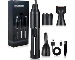 Neushaartrimmer 4-in-1 neushaartrimmer voor mannen en vrouwen, USB-oplaadbaar, elektrische gezichtsepilator
