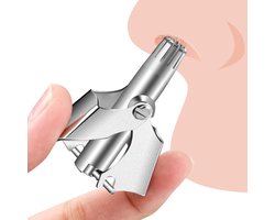 Neushaartrimmer - handmatige neushaarverwijderaar - batterijloos - pijnloos - gemakkelijk schoon te maken en mee te nemen - unisex - 2 stuks