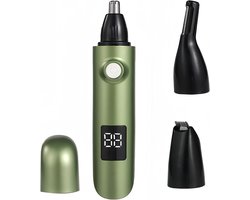 Neushaartrimmer - neushaartrimmer, 3-in-1 oorhaartrimmer, USB-oplaadbaar met ledlicht, neustrimmer voor heren, oorwenkbrauwtrimmer, wenkbrauwscheerapparaat voor mannen en vrouwen