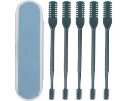 Neushaartrimmer, set van 5 stuks, neushaartrimmer met twee koppen en reiniger, roterende neushaarreinigingsborstel, niet-elektrisch, unisex voor volwassenen, alle leeftijden, volwassenen