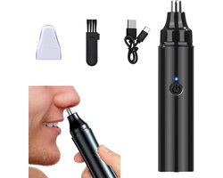 Neushaartrimmer, USB, oplaadbare neushaartrimmer, oorhaartrimmer, neushaartrimmer voor mannen en vrouwen, neushaartrimmer, oorhaartrimmer, precisietrimmer voor neushaar, zwart