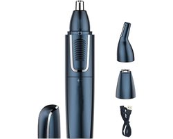 Neushaartrimmer voor mannen en vrouwen, 2-in-1 professionele oplaadbare neushaartrimmer, wenkbrauwtrimmer, IPX7 waterdicht, USB-oplaadbaar