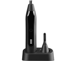 Neustrimmer - Elektrische neushaartrimmer -Draagbare neushaartrimmer - Oor- en neushaartrimmer - 3-in-1 Precisietrimmer - pijnloze - USB oplaadbare - waterdicht - eenvoudig schoon te maken - voor mannen en vrouwen - zwart