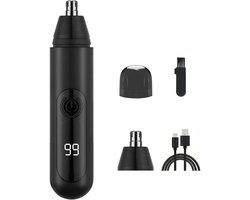 Neustrimmer Mannen En Vrouwen - Neushaartrimmers - Voor Gezichtsbeharing - Waterbestendig En Draagbaar - 1 Stuks - Voor Thuis En Reizen Zwart