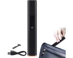 Neustrimmer voor mannen - 132×22,5 mm - Oplaadbare neus- en oortrimmer - Gezichtsreinigingstool met digitaal display - Draagbaar digitaal display - Oor- en neustrimmer - 3 snelheden - Geschikt voor thuis- en reisgebruik - Zwart