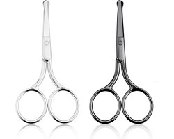 Nose Hair Scharen - 2Pcs Veiligheid Oogbrauw Neushaar Trimmers voor Mannen Vrouwen - Tip Scharen en Oogbrauw Trimmer voor Kleine Reis en Gezichtsverzorging