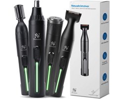 Nuvance 4-in-1 Neustrimmer - Trimmer Mannen - Wenkbrauw Trimmer - Neustrimmer Mannen - Oortrimmer