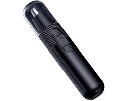 Oor- en neushaartrimmer - Pijnloze wenkbrauw- en gezichtshaartrimmer voor mannen en vrouwen, draagbare, op batterijen werkende neushaartrimmer waterdichte dubbelzijdige messen voor eenvoudige reiniging