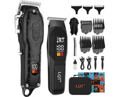 Oplaadbare Draadloze Tondeuse voor Mannen met LED-display – Professionele Verzorgingsset
