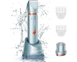 Oplaadbare Elektrische Bikini Trimmer voor Dames - 2-in-1 Waterdicht Ontharingapparaat