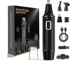 Oplaadbare Multifunctionele Neushaar- en Oorhaartrimmer - Waterdichte 4-in-1 Trimmer met USB Support