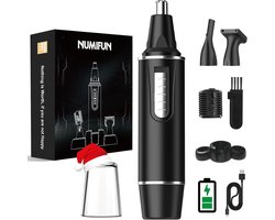 Oplaadbare Neus- en Oortrimmer voor Mannen - Pijnloos Precisie Trimmer met Dubbele Rand Messen