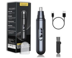 Oplaadbare Neushaartrimmer met LED-display - Waterdicht en Pijnloos voor Oren, Wenkbrauwen en Gezichtshaar
