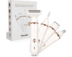 Parvale® Neustrimmer Vrouwen & Mannen 4 in 1 - Ladyshave - Epileerapparaat Dames - Scheerapparaat - Neushaartrimmer & Bikinitrimmer - Epilator Geschikt voor Neushaar en Oorhaar - Wenkbrauw Trimmer - Oplaadbaar
