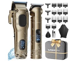 Professionele Draadloze Haarknipper en Trimmer Set voor Mannen