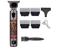 Professionele draadloze haarknipset met LCD-scherm voor mannen