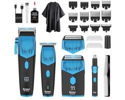 Professionele Tondeuse Set voor Heren - Elektrische Folie Scheerapparaat en Trimmers