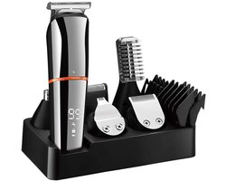 QTTVBTNA -6-in-1 Trimmer Kit – Multifunctionele Oplaadbare Grooming Set met Titanium Bladen