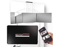 Reisversie Driewegspiegel voor Zelfhaar Knippen met Verstelbare Haken en Educatieve App