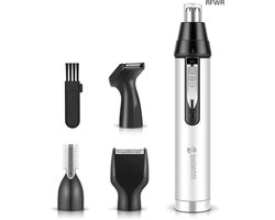 RFWR® Neus- en Oorhaar Trimmer 4-in-1 voor Mannen en Vrouwen - Waterafstotend met Dubbele Messen en USB Oplaadbaar