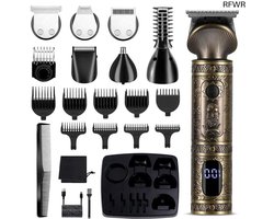 RFWR® Professionele 7-in-1 Haartrimmer Set voor Mannen - Precisie Trimmer, Baard- en Neustrimmer