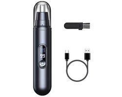 Scheerapparaat - Neustrimmer - Oor- en neustrimmer - Professioneel - Pijnloos scheerapparaat - Oplaadbaar type C - Waterdicht - Dubbelzijdig mes - Voor wenkbrauwen en gezichtshaar voor mannen en vrouwen - Zwart