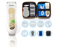 Stille Tondeuse voor Kinderen - Draadloze, Waterdichte Haartrimmer met USB-opladen en 3 Geleidingskammen