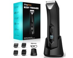 Tondeuse en intieme trimmer voor heren met LED-licht en display - Geschikt voor nat en droog gebruik