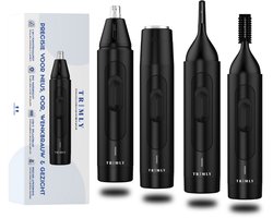 Trimly 4-in-1 Neustrimmer Mannen – Oplaadbaar – Wenkbrauwtrimmer – Baardtrimmer