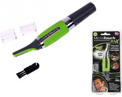 VERK Trimmer met licht - Neushaartrimmer - Oortrimmer - Wenkbrauwen - Nekhaar - Groen - Zwart - Trimmer met batterijen