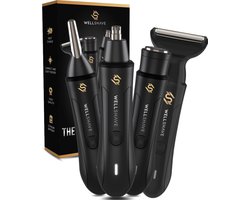 Wellshave 4 in 1 Neustrimmer Ultimate - All In One Wenkbrauw en Oorhaar trimmer - Neustrimmer mannen - Wenkbrauw Trimmer - Kerst Cadeautjes