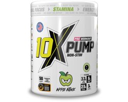 10X - Athletic - PUMP - Stim free - No Caffeine PWO - Apple Attack - Appel