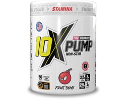 10X - Athletic - PUMP - Stim free - No Caffeine PWO - Fruit Bomb
