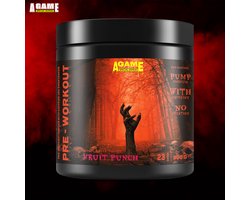A-Game Pre-workout PUMP formule met cafeïne (300 g) smaak: Fruit Punch - special design: HORROR (RED)
