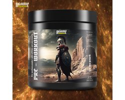 A-Game Pre-workout PUMP formule met cafeïne (300 g) smaak: Ice Tea Peach - special design: WARRIOR (SPARTAN)