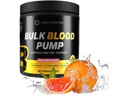 BeBulk Nutrition - Bulk Blood 300g Pre-Workout Pump, Fruit Punch, 6g Citrulline, 6g Beta-alanine, 4g AAKG, 500mg Tyrosine, Zonder Caffeine - Hoge kwaliteit - Gemaakt in Nederland