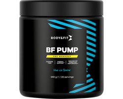 Body & Fit BF Pump Preworkout - Pre Workout Zonder Caffeine - Creatine - Bèta Alanine - Blue Ice
