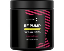 Body & Fit BF Pump Preworkout - Pre Workout Zonder Caffeine - Creatine - Bèta Alanine - Tropical Blush