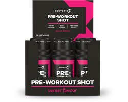 Body & Fit Pre-workout Shot - Pre workout met Cafeïne & Beta-Alanine - Berries - 12 pack