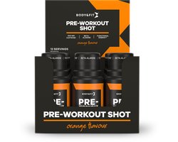 Body & Fit Pre-Workout Shot - Pre Workout Shot met Cafeïne & Beta-Alanine - Orange - 12 pack